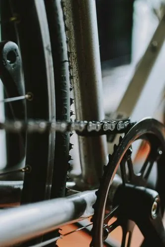 Detail řetězu a převodů na kole